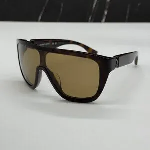NEW AM0430S 005 ALEXANDER MCQUEEN HAVANA SHIELD UNISEX SUNGLASSES Alexander McQueen NEW ALEXANDER MCQUEEN AM0430S 005 MEN  main image 3